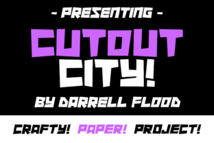 Cutout City: A Creative Display Font for Small Business Branding