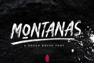Montanas: A Rough Brush Typeface for Editorial Design